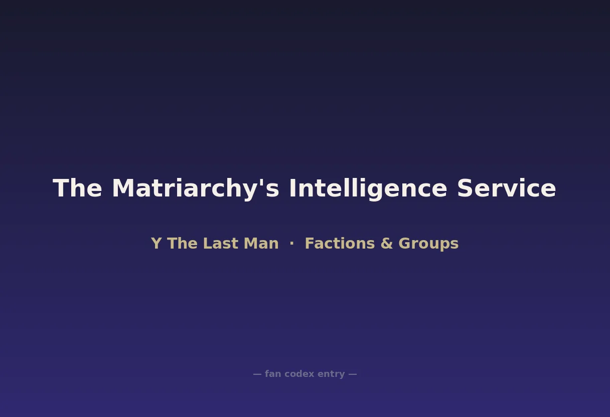 The Matriarchy's Intelligence Service