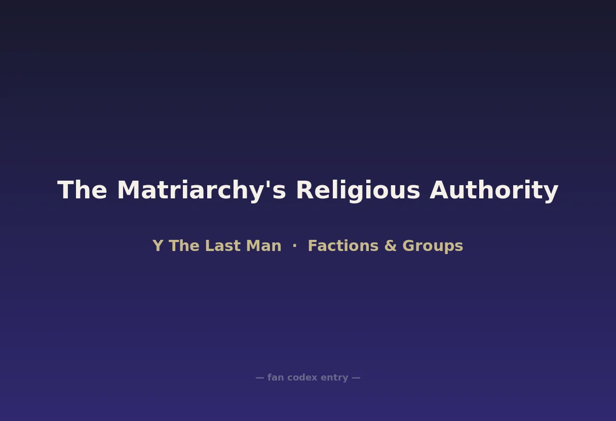 The Matriarchy's Religious Authority